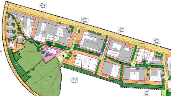 B-Plan der Stadt Dresden, erstellt mit WS LANDCAD