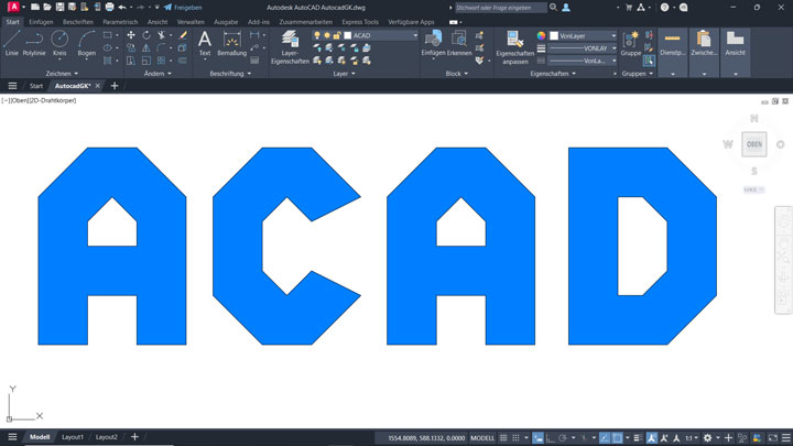 Grundlegendes Zeichnen in AutoCAD