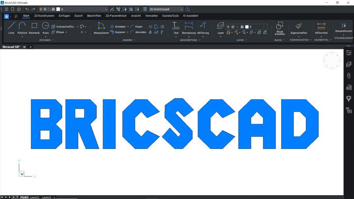 Grundlagen zum Zeichnen in BricsCAD
