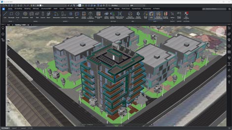 BricsCAD BIM V25 - BIM-Projekt im geöffneten BricsCAD